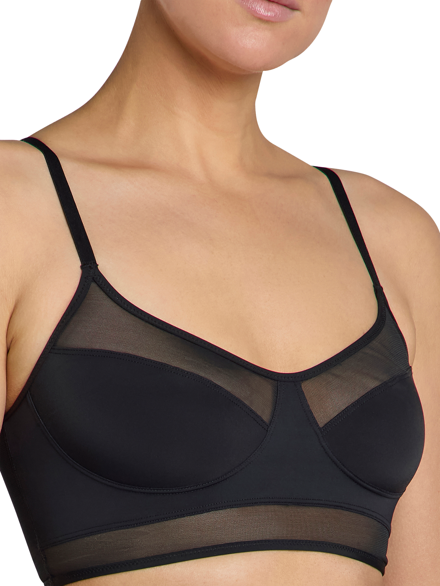 Product image 2 of 7, which shows Heist The Sheer Bralette, Black, XS