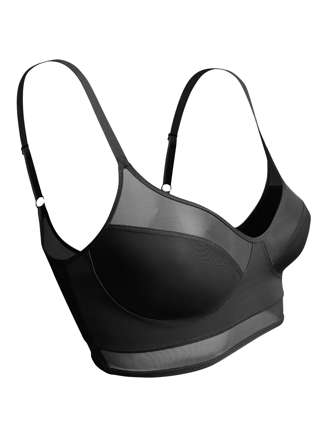 Product image 6 of 7, which shows Heist The Sheer Bralette, Black, XS