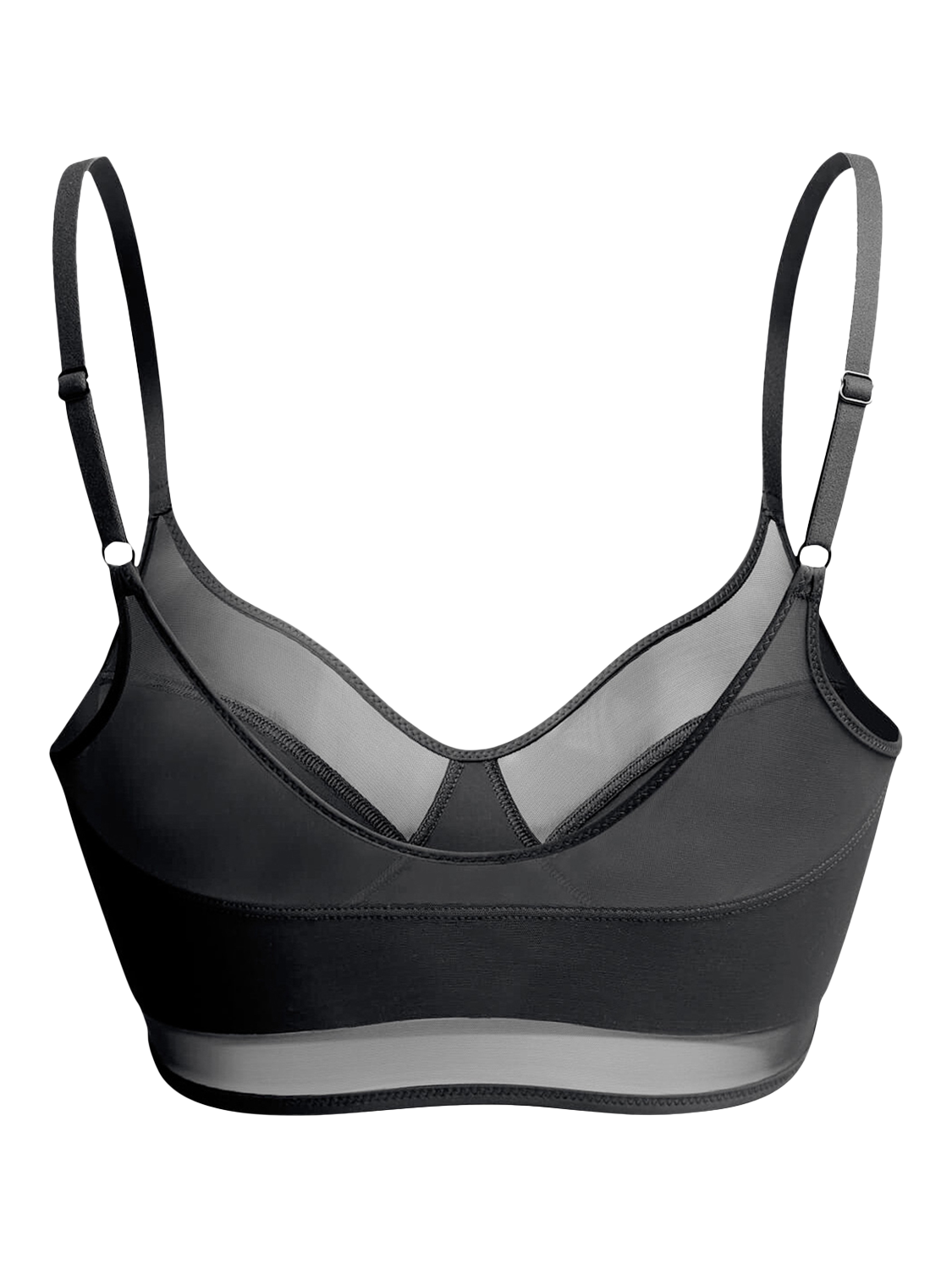 Product image 7 of 7, which shows Heist The Sheer Bralette, Black, XS
