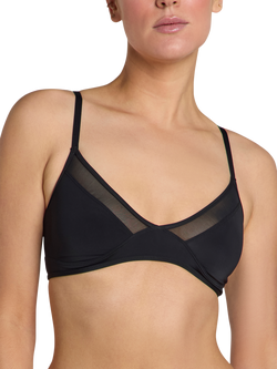 Heist The Sheer Triangle Bralette, Black, Black