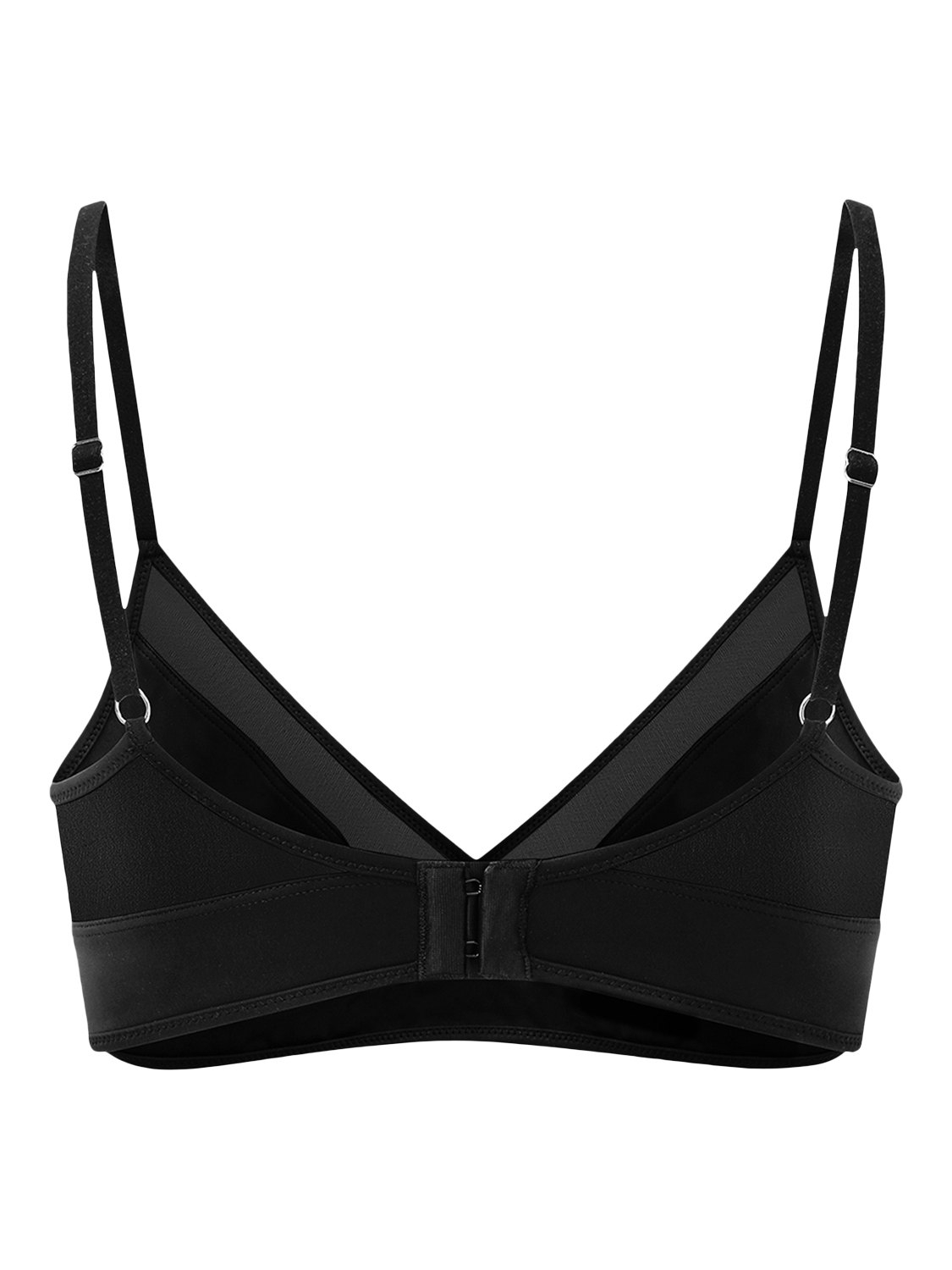Product image 7 of 7, which shows Heist The Sheer Triangle Bralette, Black, XS