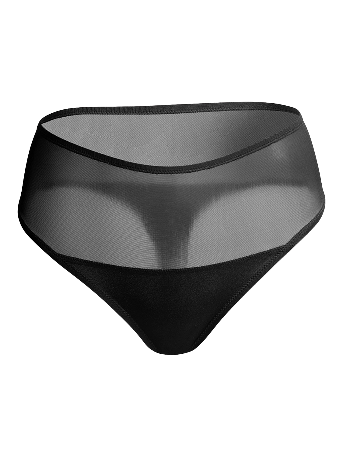 Product image 5 of 6, which shows Heist The Sheer High Waist Thong, Black, S
