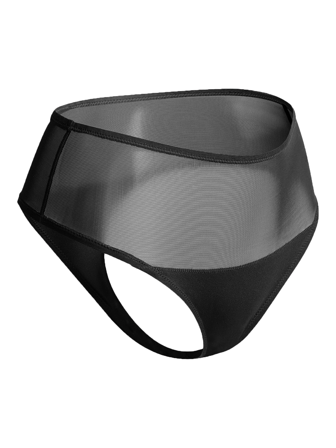 Product image 6 of 6, which shows Heist The Sheer High Waist Thong, Black, S