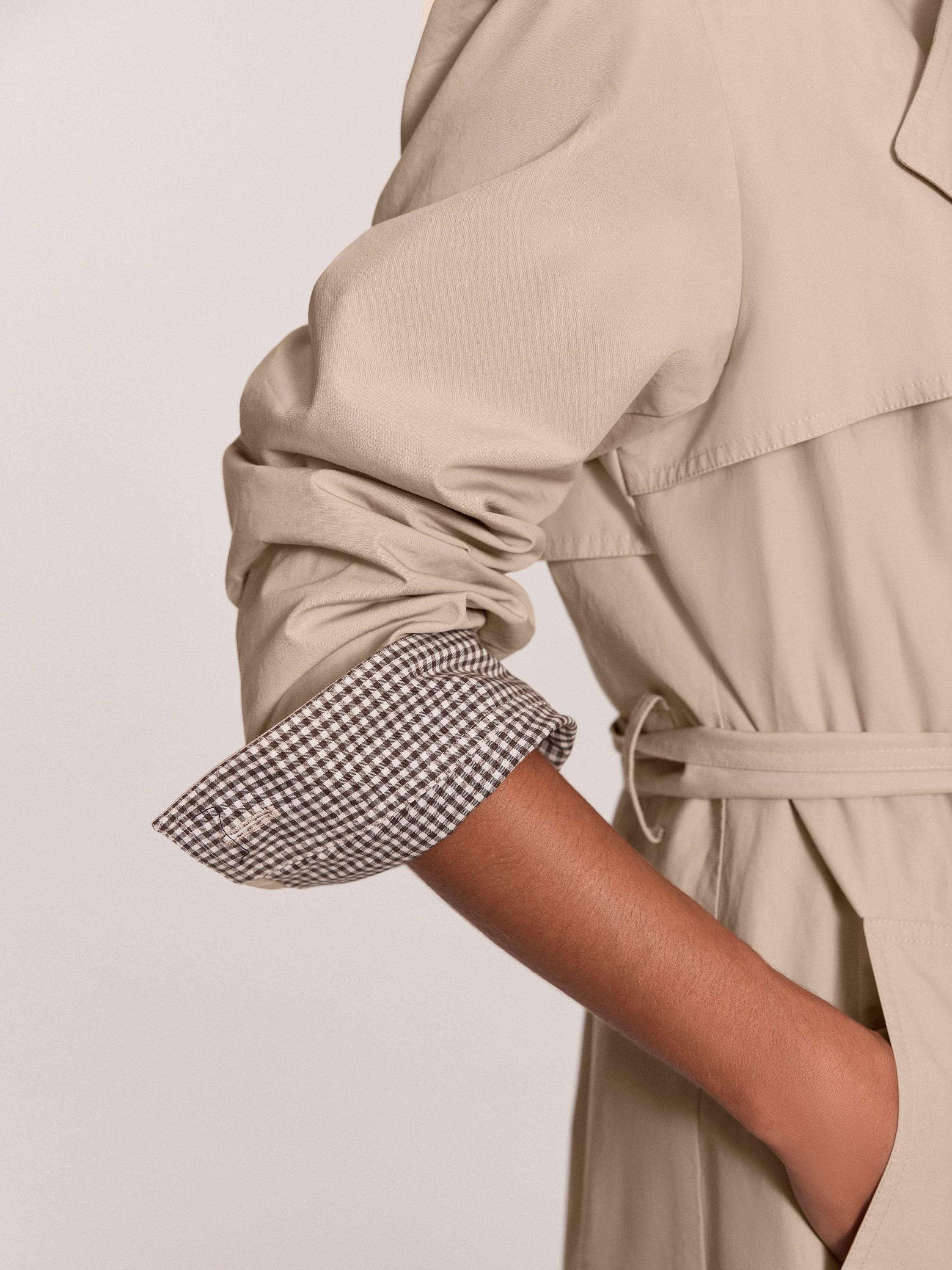 Product image 6 of 9, which shows Mint Velvet Double Breasted Trench Coat, Beige, M