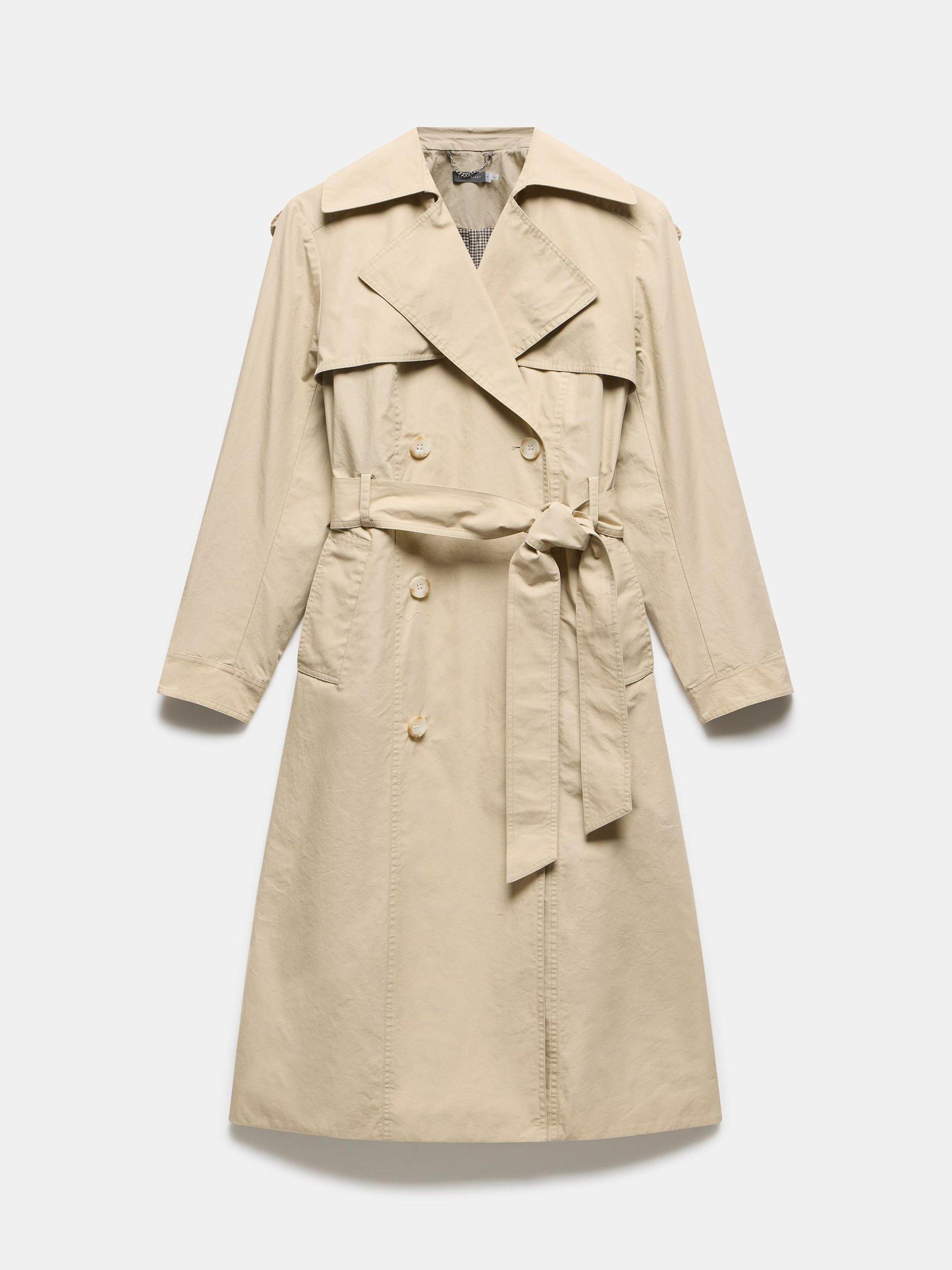 Product image 7 of 9, which shows Mint Velvet Double Breasted Trench Coat, Beige, M