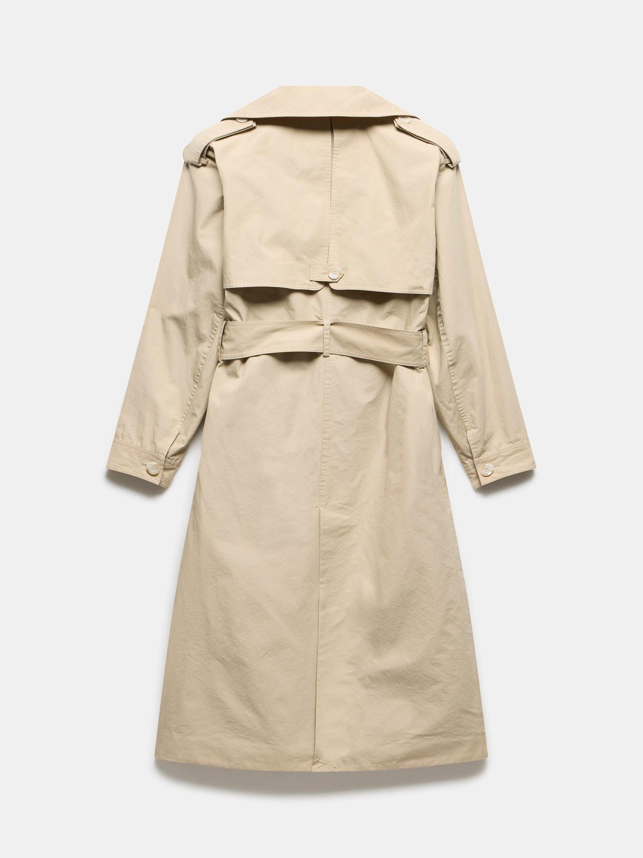 Product image 8 of 9, which shows Mint Velvet Double Breasted Trench Coat, Beige, M