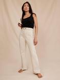 Mint Velvet Patch Pocket Straight Jeans, Beige