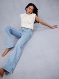 Mint Velvet Relaxed Straight Jeans, Blue/Multi