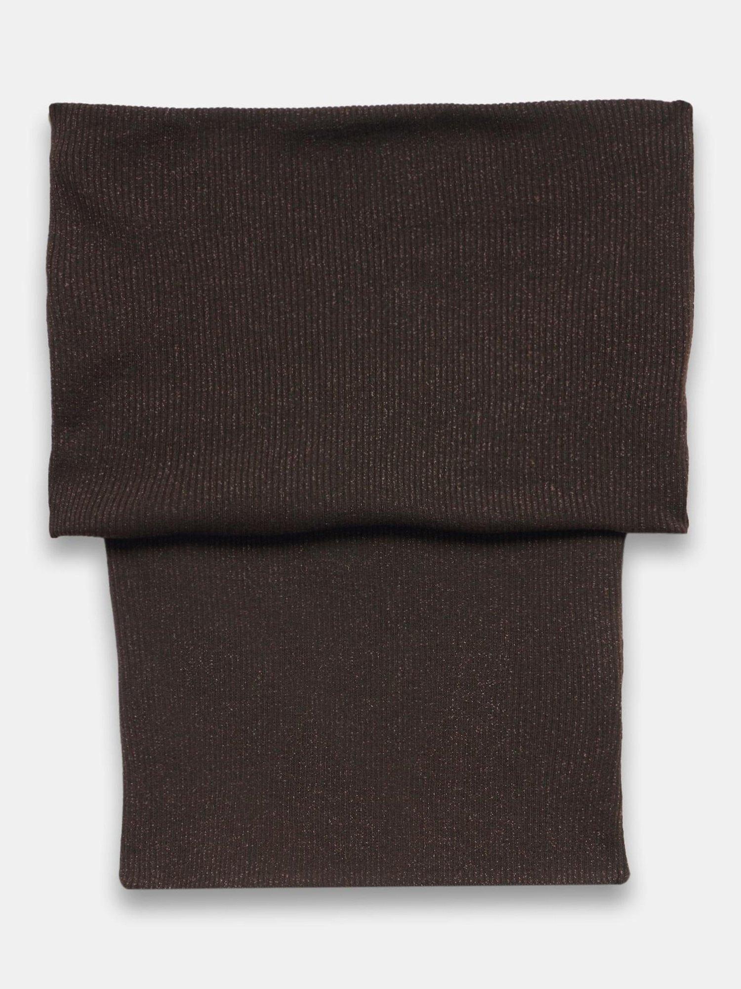 Product image 7 of 8, which shows Mint Velvet Metallic Bardot Top, Brown, S