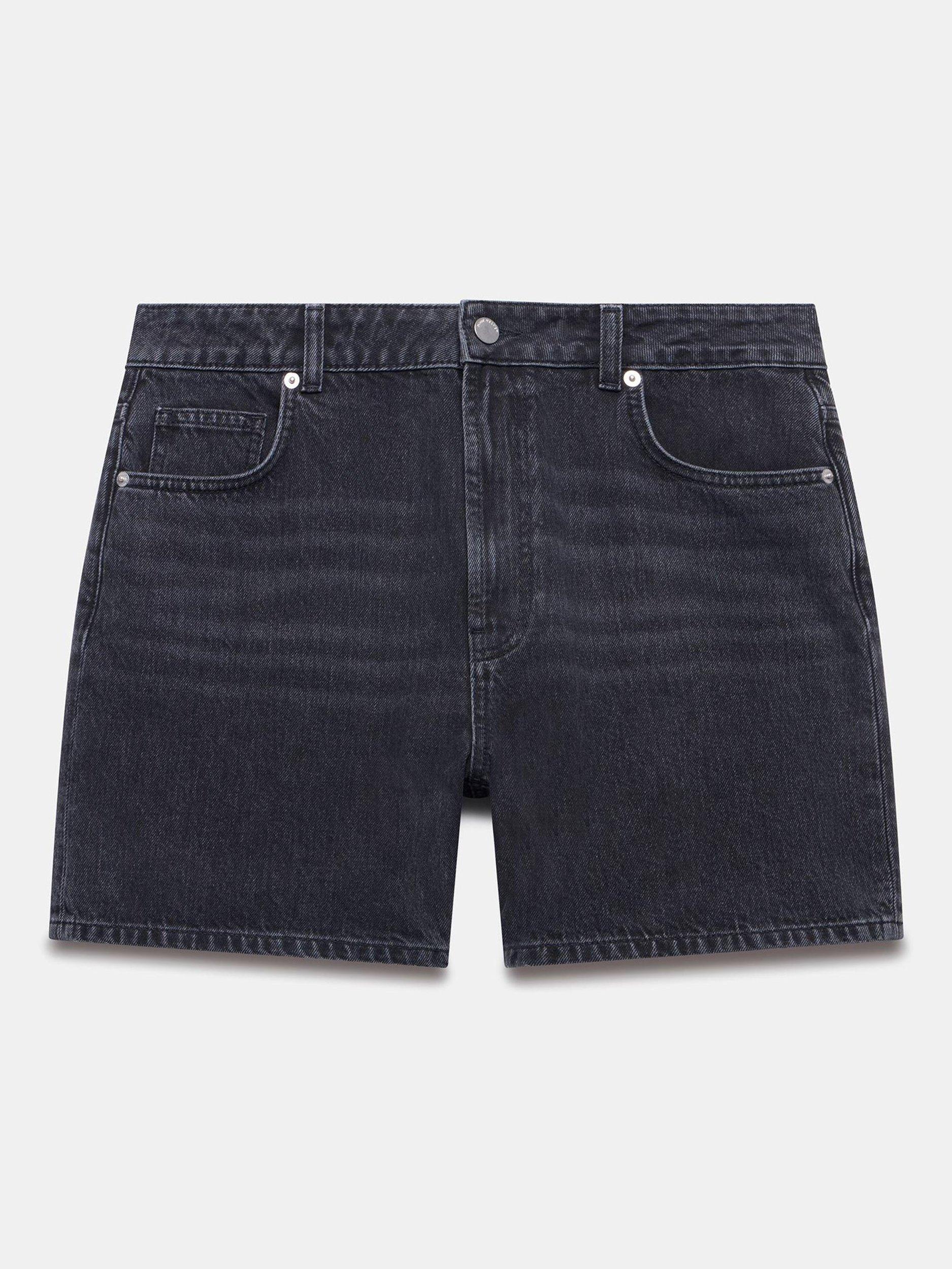 Product image 6 of 7, which shows Mint Velvet High Rise Denim Shorts, Black, 8