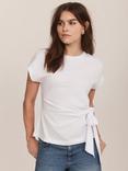 Mint Velvet Tie Detail T-Shirt, White