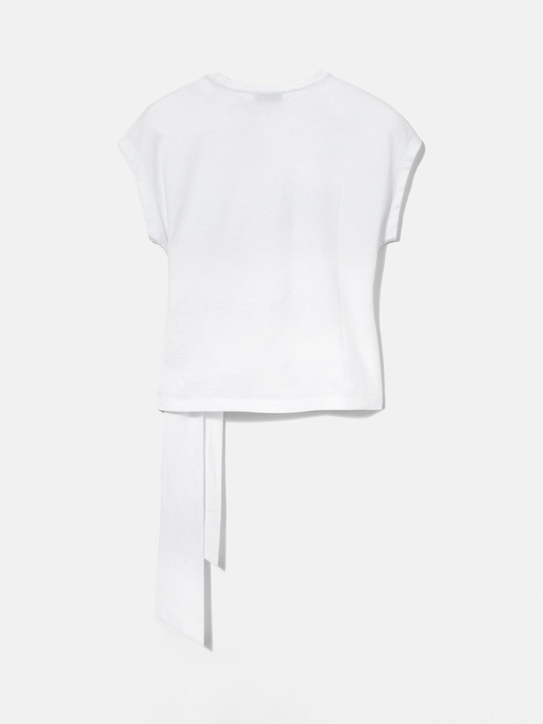 Product image 6 of 7, which shows Mint Velvet Tie Detail T-Shirt, White, XS