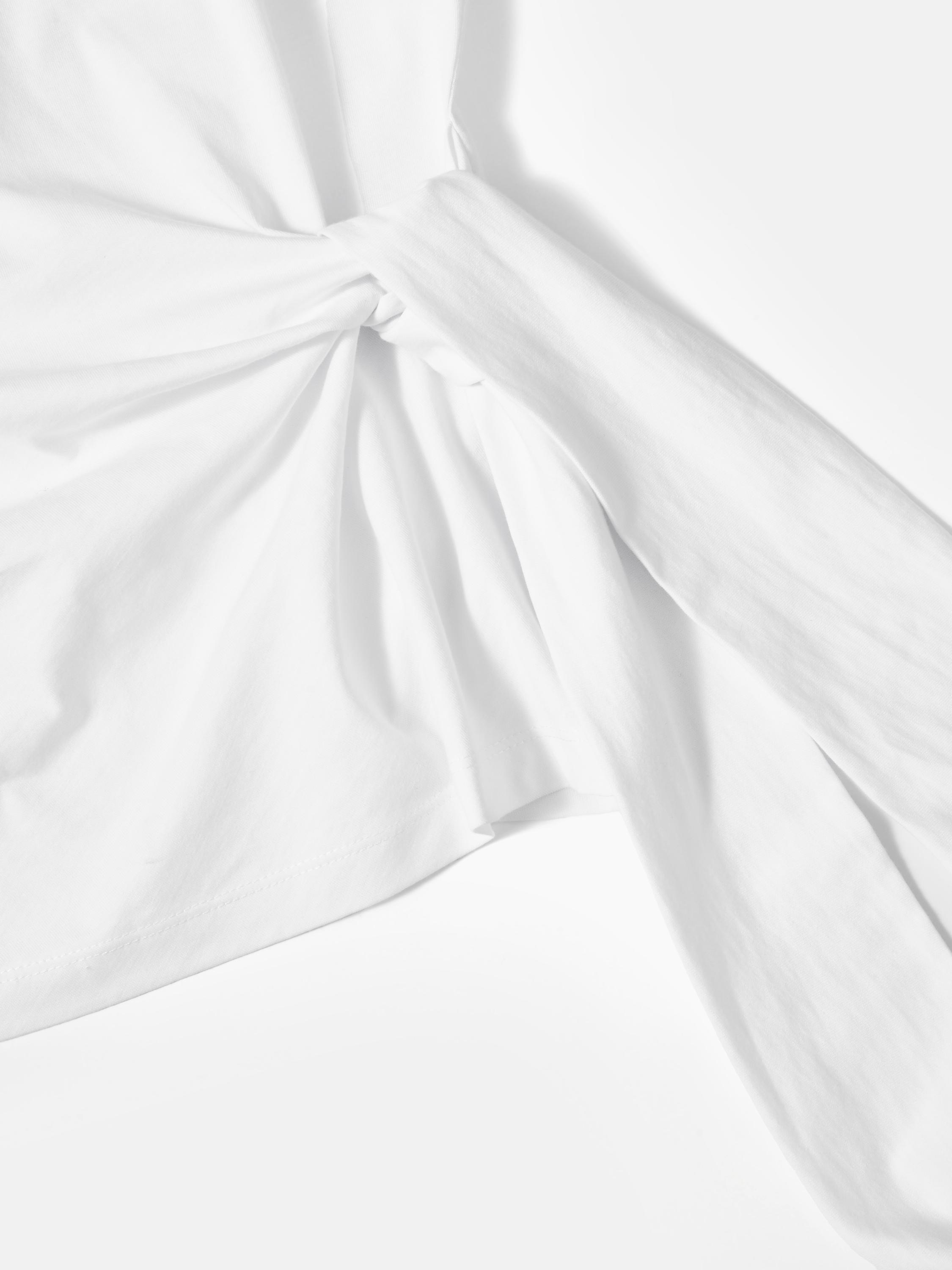 Product image 7 of 7, which shows Mint Velvet Tie Detail T-Shirt, White, XS