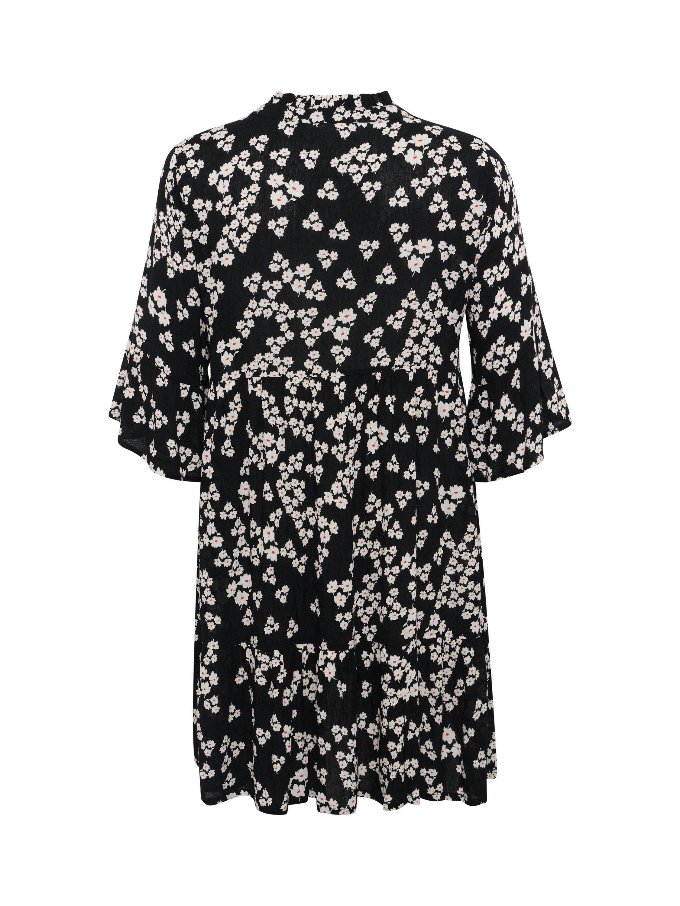 Product image 6 of 6, which shows KAFFE Curve Ami Floral Dress, Black/Multi, 18