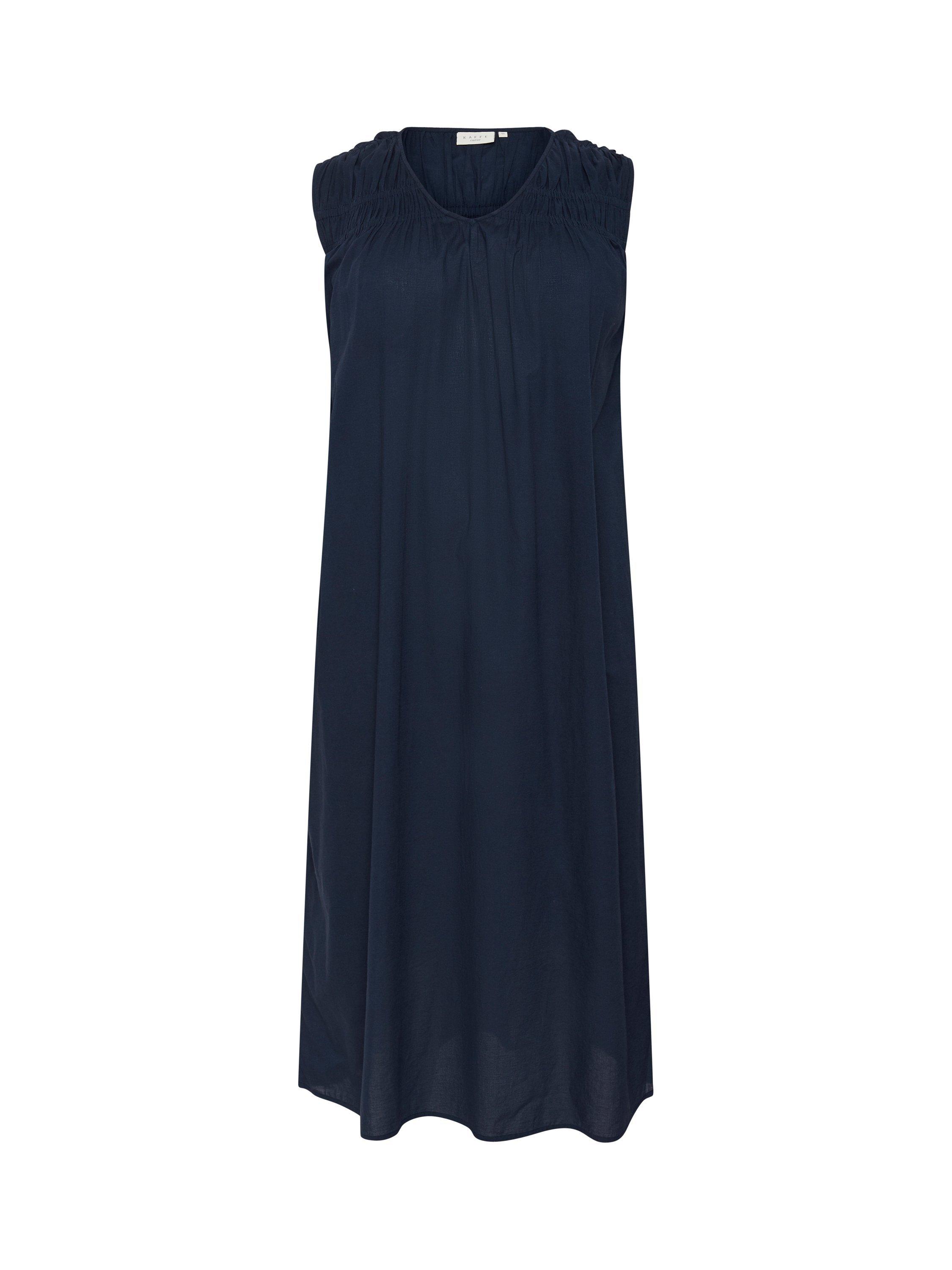 Product image 4 of 5, which shows KAFFE Curve Thia Cotton Sleeveless Midi Dress, Navy, 18