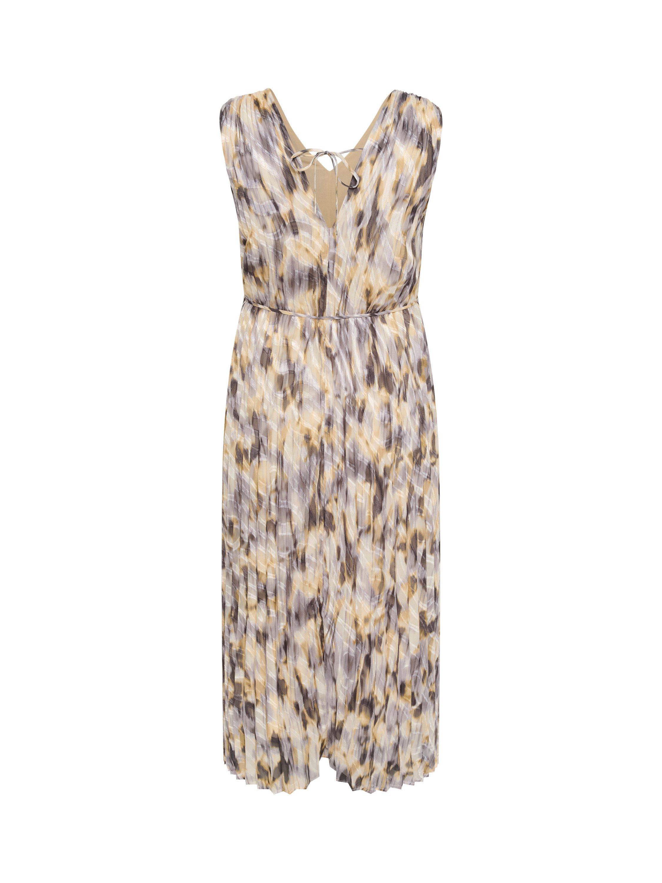 Product image 5 of 5, which shows KAFFE Curve Vicka Abstract Sleeveless Dress, Grey/Multi, 18