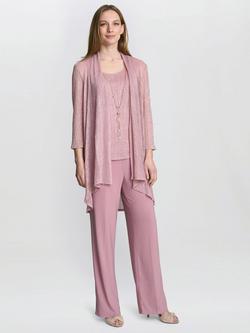 Gina Bacconi Metallic 3 Piece Occasion Outfit, Rose, Rose