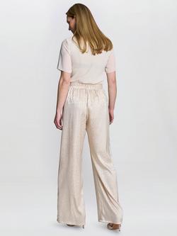 Gina Bacconi Sabrina Satin Trousers - view 2, Cream