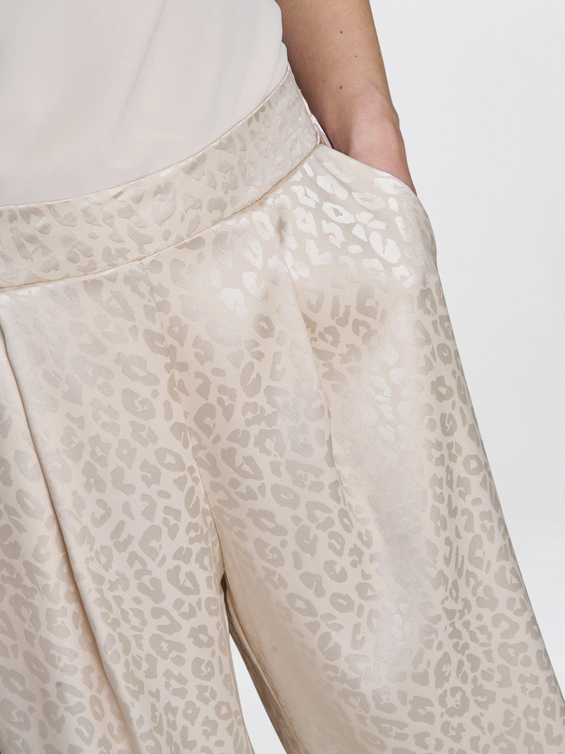 Product image 4 of 5, which shows Gina Bacconi Sabrina Satin Trousers, Cream, S
