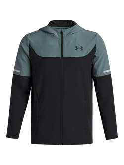 Under Armour Kids' Long Sleeved Utility Jacket, Black/Jasper Blue, Black/Jasper Blue
