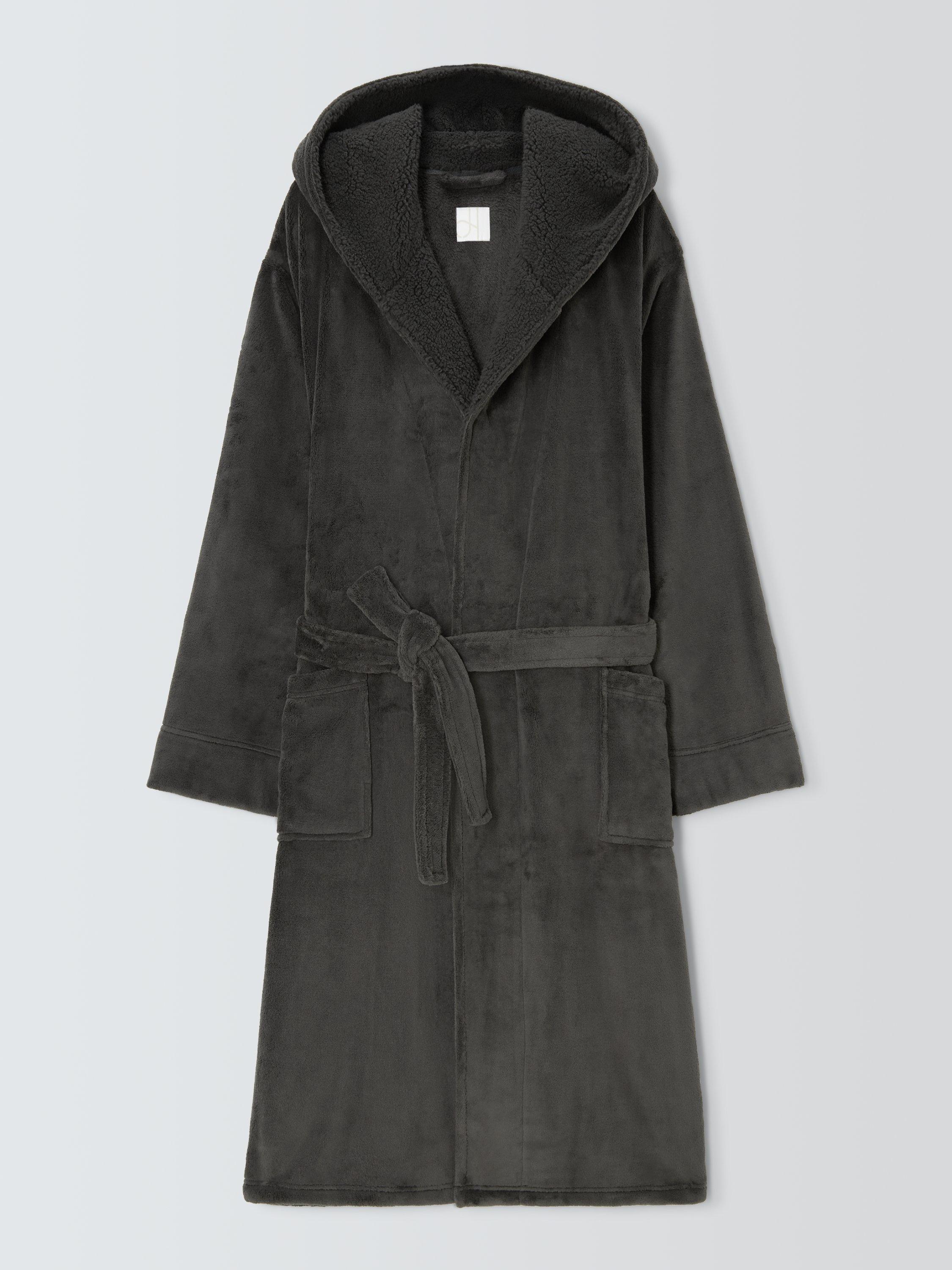 black and grey dressing gown Men's Robe Woburn 8 Silk Satin Black main image 1