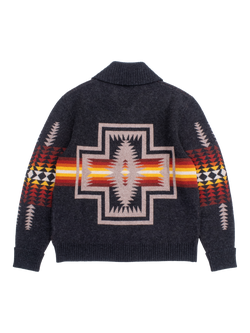 Pendleton Harding Zip Front Lambswool Jumper - view 2, Harding Oxford