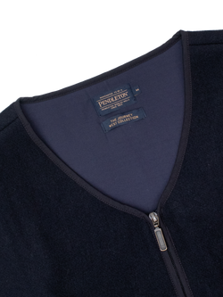 Pendleton Wool Blend Zip Vest - view 2, Navy