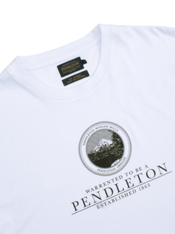 Pendleton Cotton Regular Fit Short Sleeve Collegiate Graphic T-Shirt, White - view 2, White