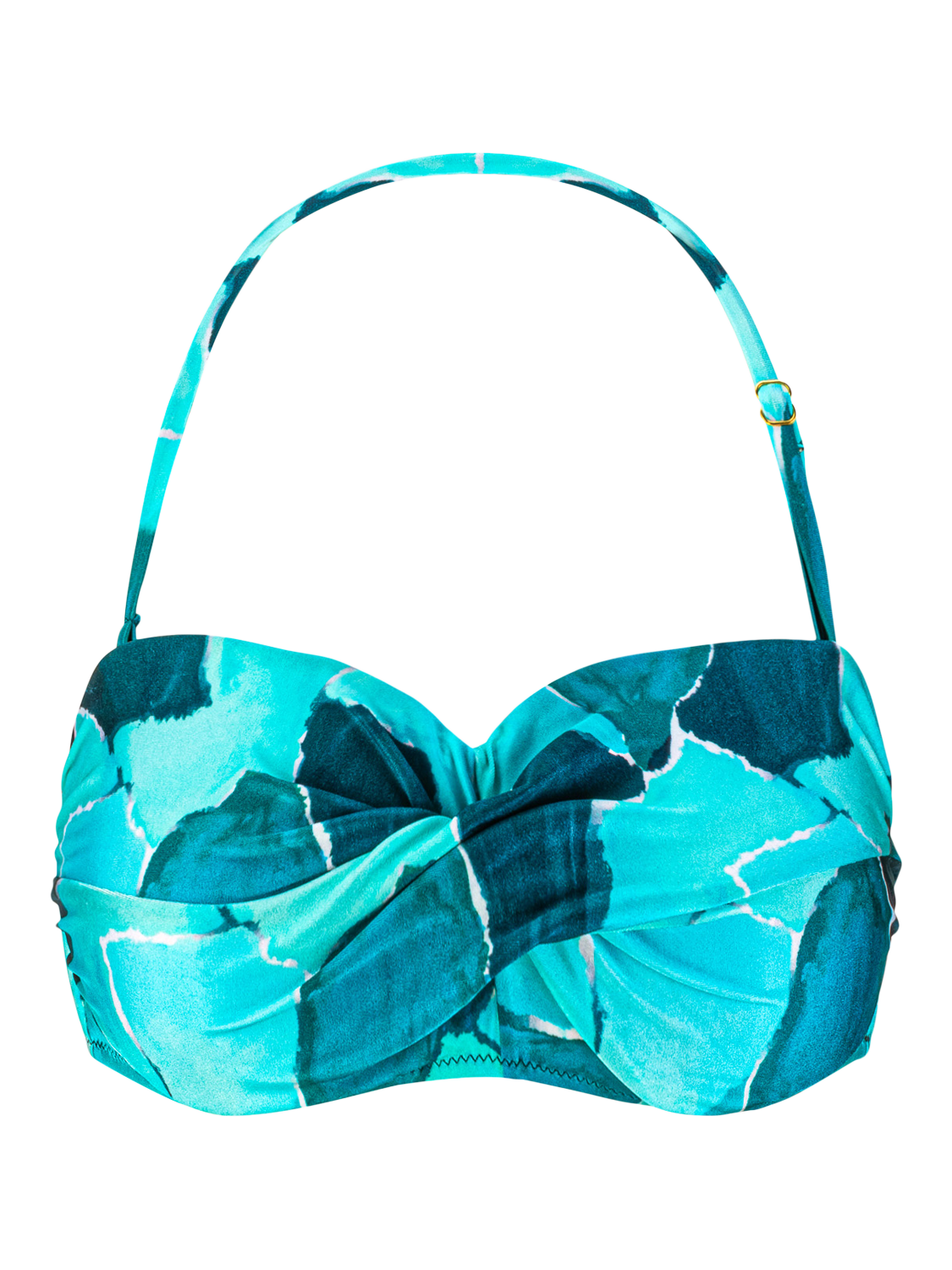 Product image 8 of 8, which shows Seaspray Maui Underwired Bandeau Bikini Top, Green, 32C