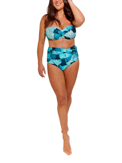 Seaspray Maui High Waist Bikini Bottoms, Green - view 2, Green