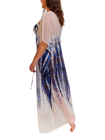 Seaspray St Ives Maxi Kaftan, Cream - view 2, Cream