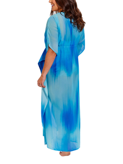 Seaspray Corsica Maxi Kaftan, Blue - view 2, Blue