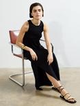French Connection Mia Textured Jersey Maxi Dress, Black