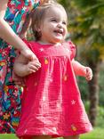 Frugi Baby Asha Organic Cotton Embroidered Dress & Bloomers Set, Petal/Fruit, Petal/Fruit