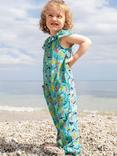 Frugi Baby Maris Sea Life Print Playsuit, Multi