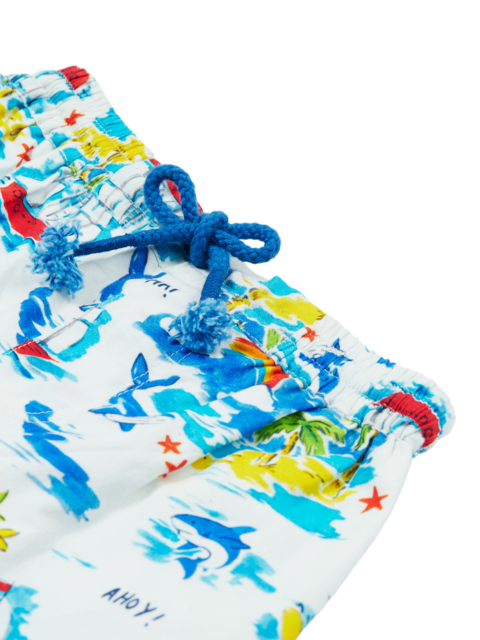 Product image 3 of 5, which shows Frugi Baby Edie Organic Cotton Shorts, Aloha, 0-3 months