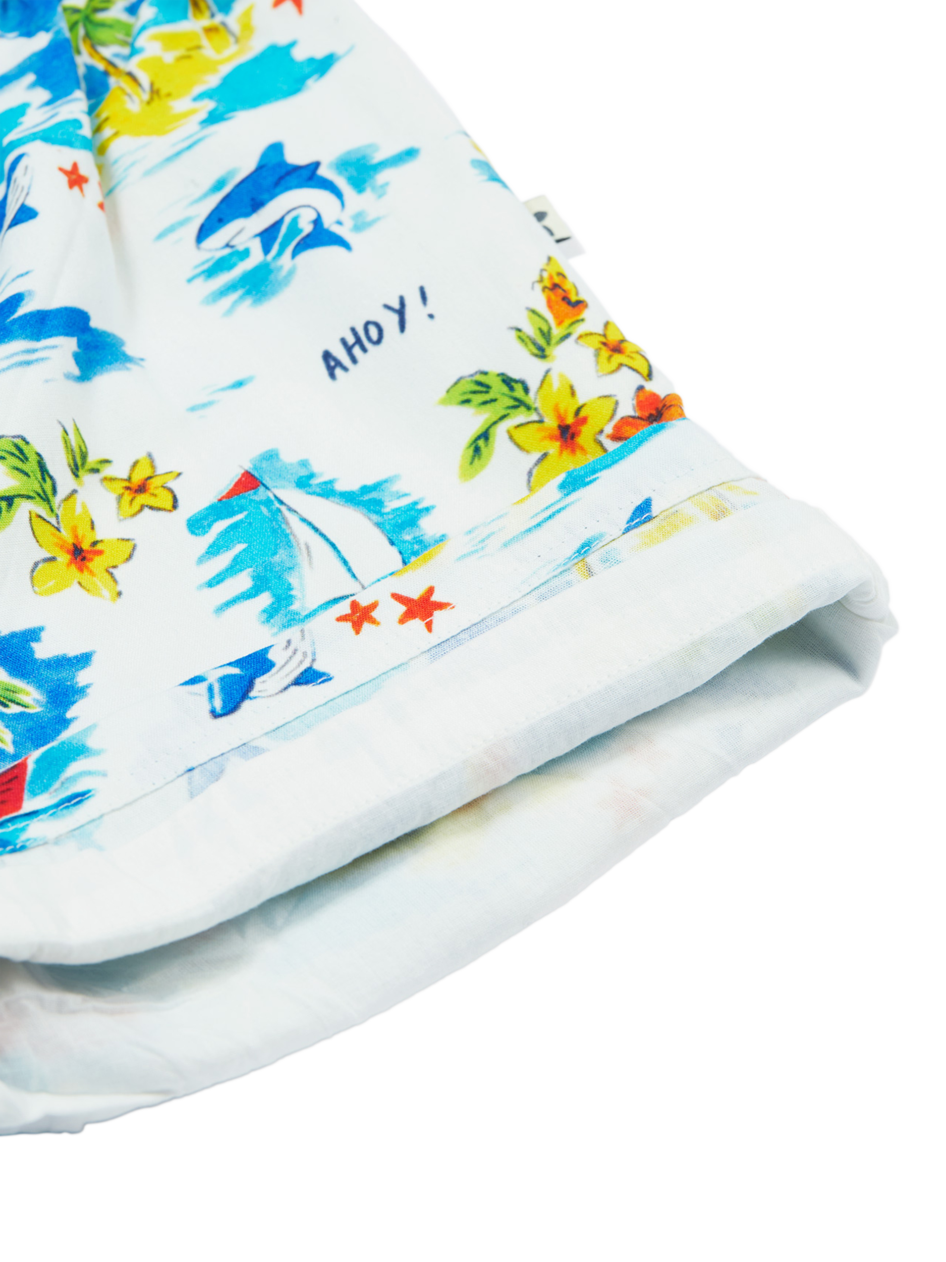 Product image 4 of 5, which shows Frugi Baby Edie Organic Cotton Shorts, Aloha, 0-3 months
