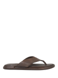 Dune Inside Leather Toe Post Sandals, Brown