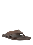 Dune Inside Leather Toe Post Sandals, Brown
