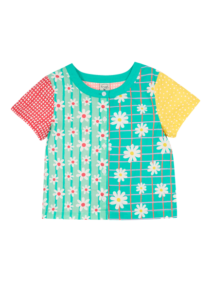 Frugi Kids' Estella Organic Cotton Shirt, Rainbow Hotchpotch, Rainbow Hotchpotch