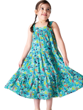 Frugi Kids' Alani Tiered Dress, Sea Life