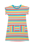 Frugi Kids' Faye Organic Cotton Stripe Dress, Multi