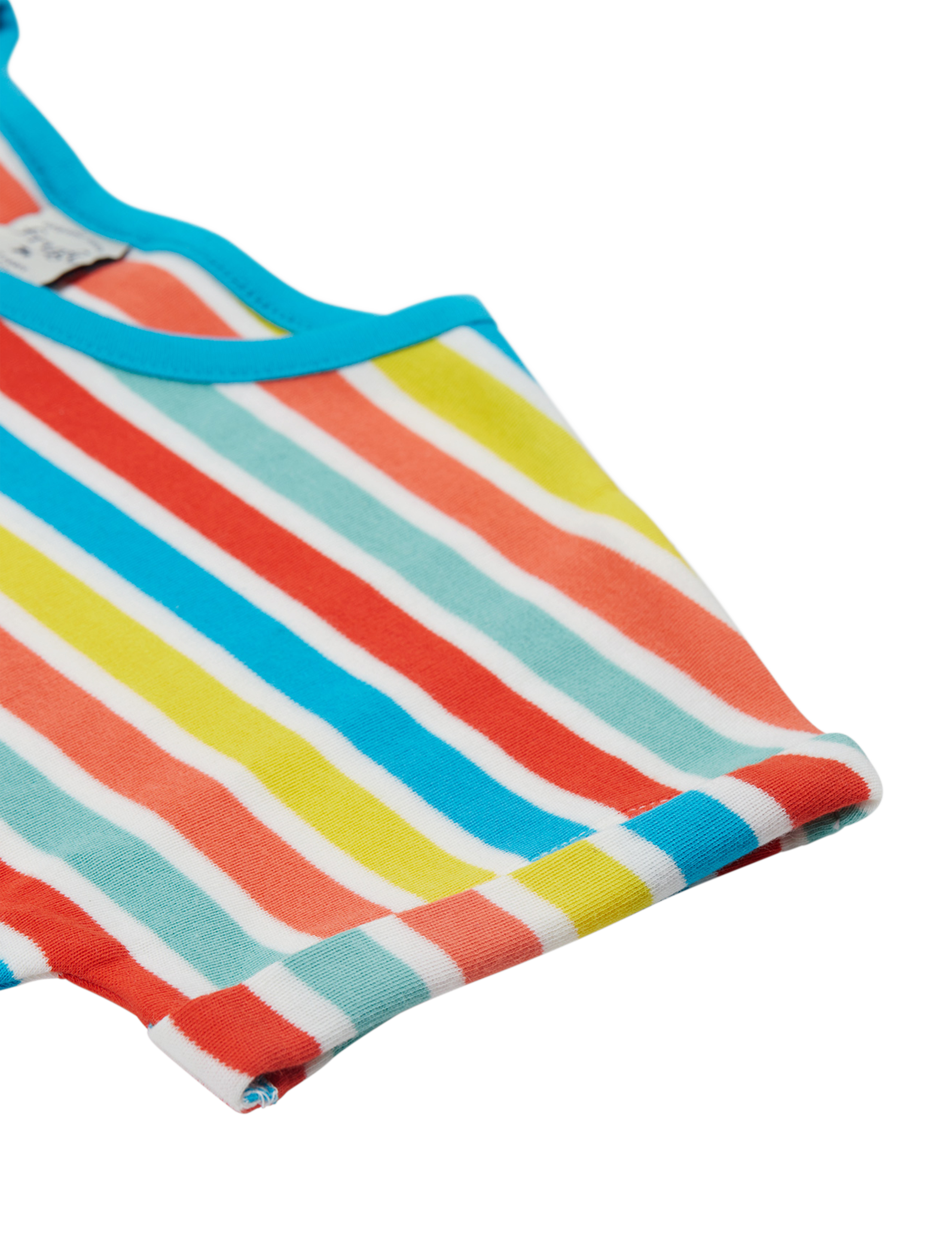 Product image 5 of 6, which shows Frugi Kids' Faye Organic Cotton Stripe Dress , Multi, 2-3 years
