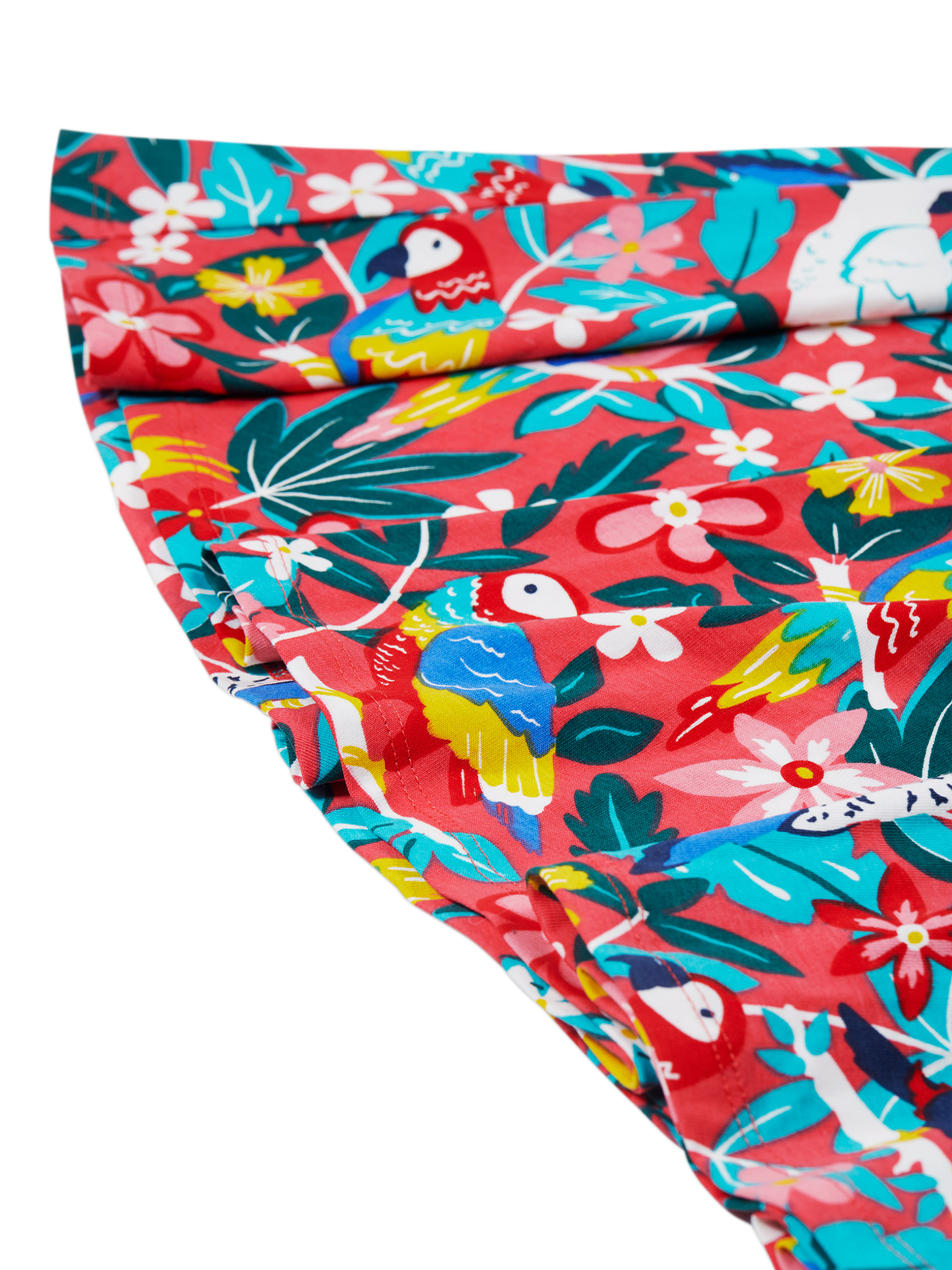 Product image 5 of 5, which shows Frugi Kids' Organic Cotton Paradise Print Dress, Pink, 2-3 years