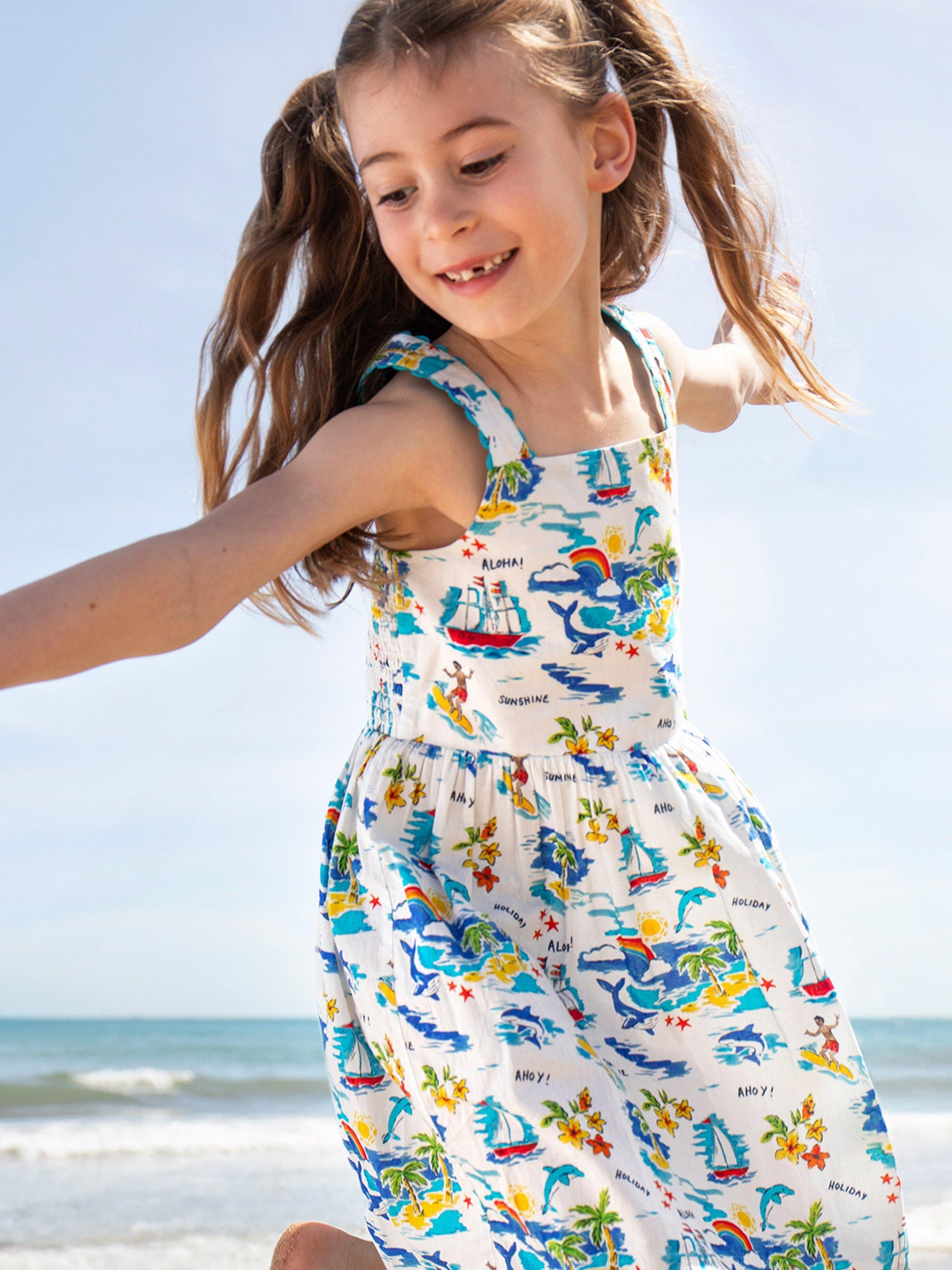 Product image 2 of 8, which shows Frugi Kids' Seraphina Organic Cotton Dress , Multi, 2-3 years