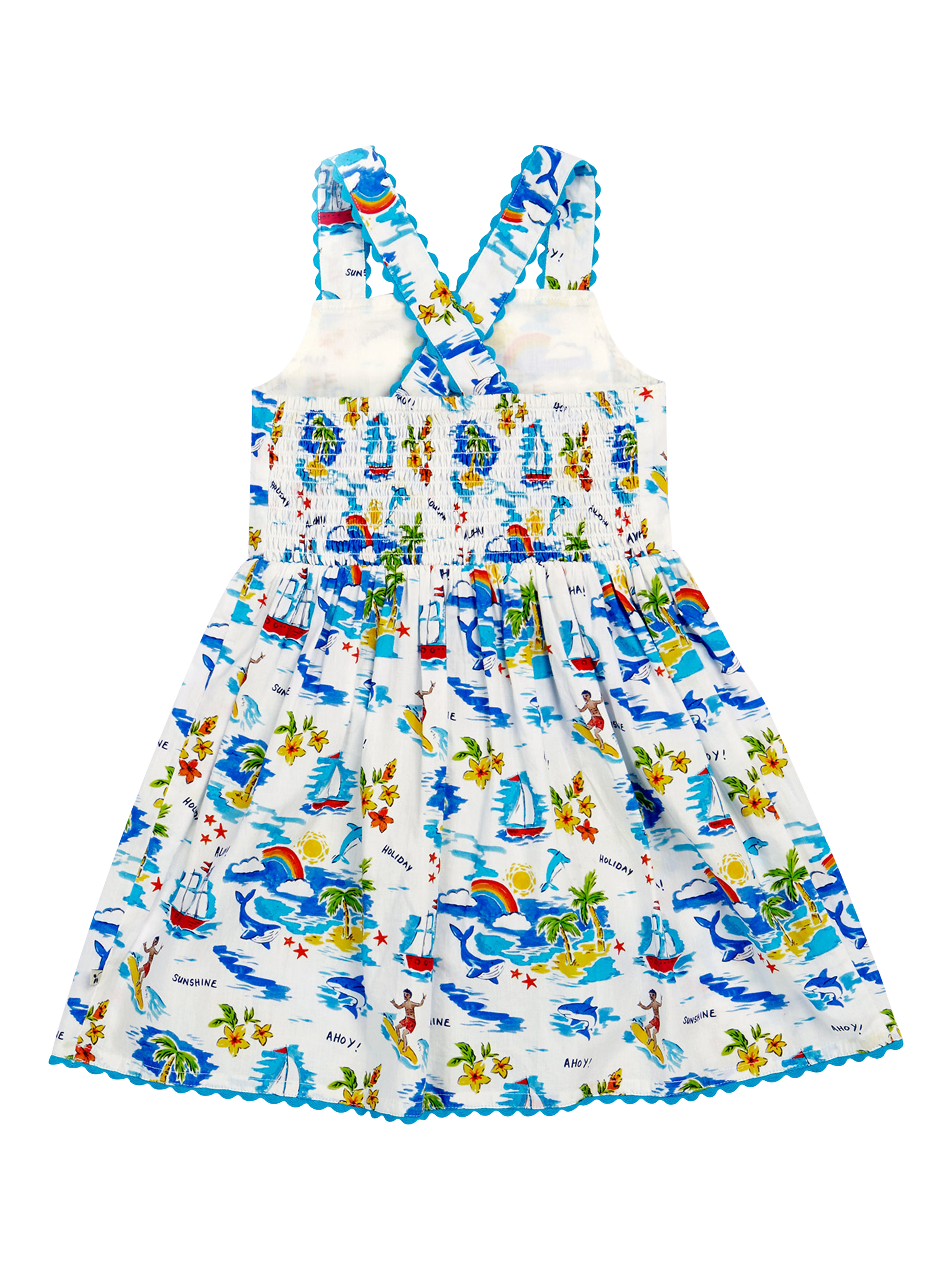 Product image 3 of 8, which shows Frugi Kids' Seraphina Organic Cotton Dress , Multi, 2-3 years