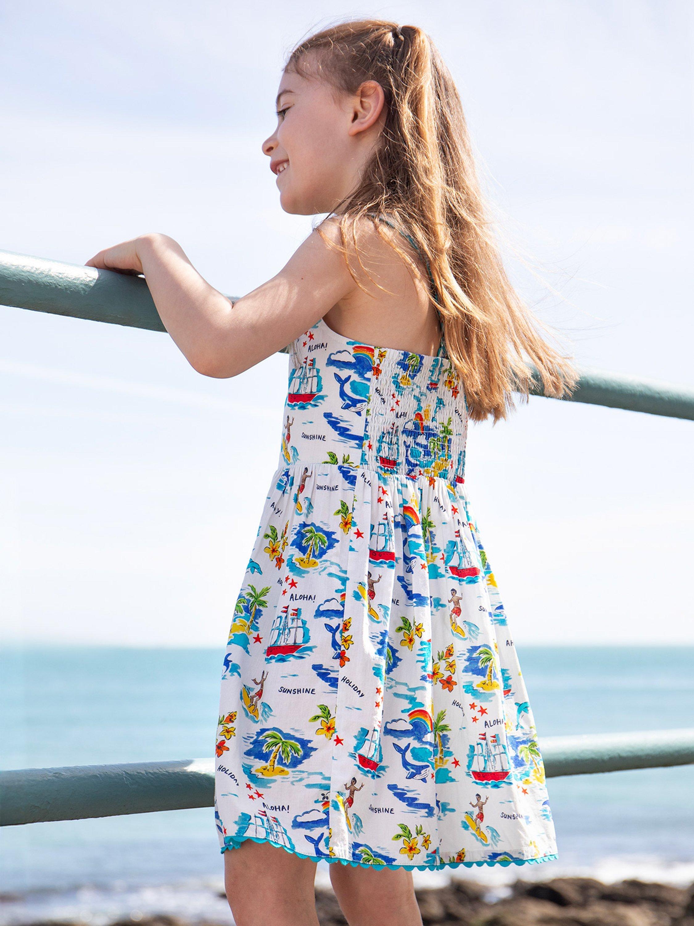 Product image 4 of 8, which shows Frugi Kids' Seraphina Organic Cotton Dress , Multi, 2-3 years