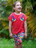 Frugi Kids' Laurie Paradise Print Cycling Shorts, Multi