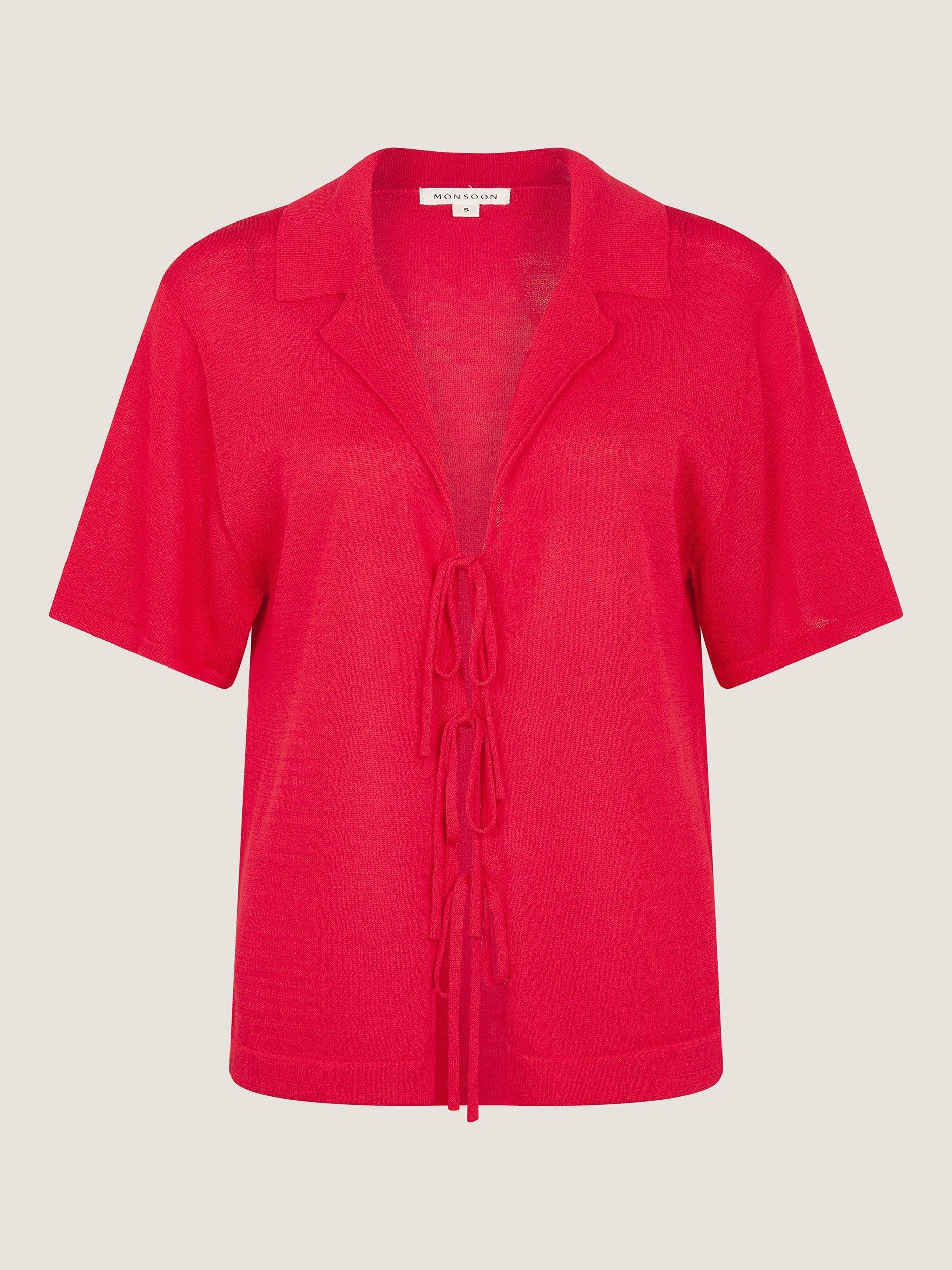 Product image 4 of 5, which shows Monsoon Tia Blouse, Red, S