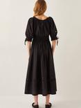 Monsoon Riley Cotton Embroidered Midi Dress